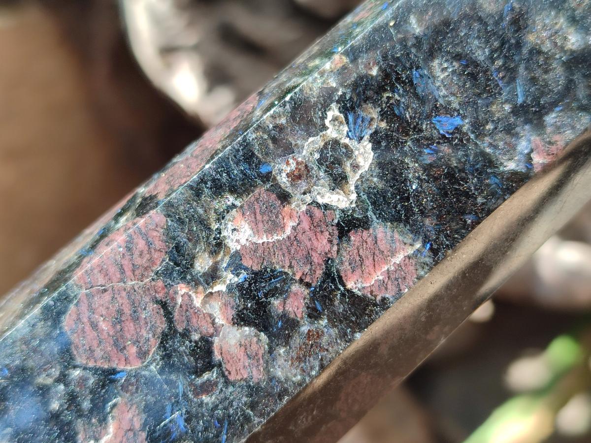 Polished Blue Speck Iolite Water Sapphire Display Crystals x 3 From Ambatofinandrahana, Madagascar