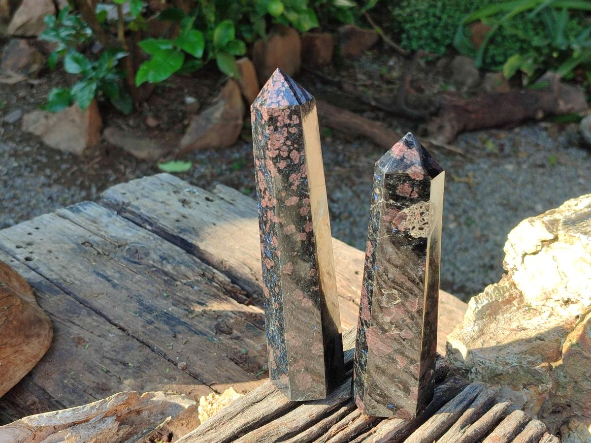 Polished Blue Speck Iolite Water Sapphire Display Crystals x 3 From Ambatofinandrahana, Madagascar