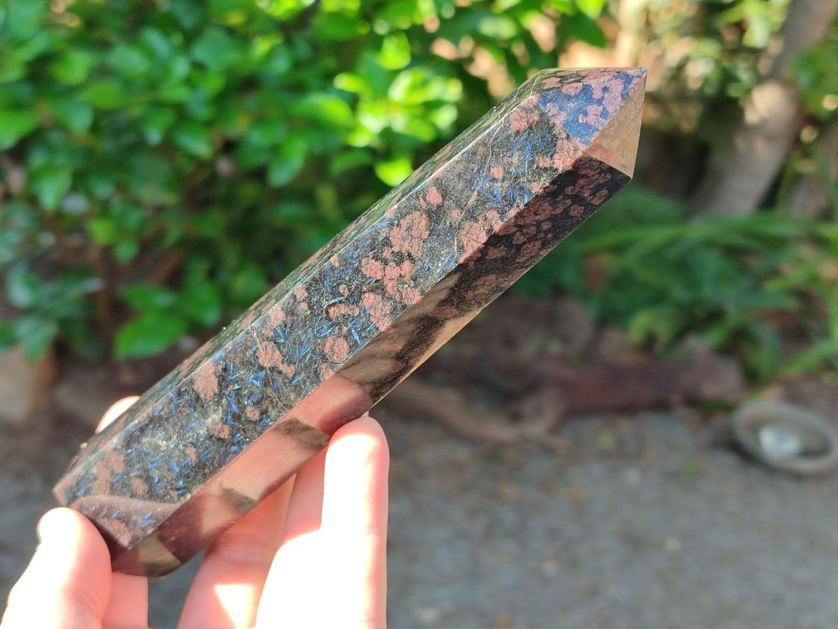 Polished Blue Speck Iolite Water Sapphire Display Crystals x 3 From Ambatofinandrahana, Madagascar