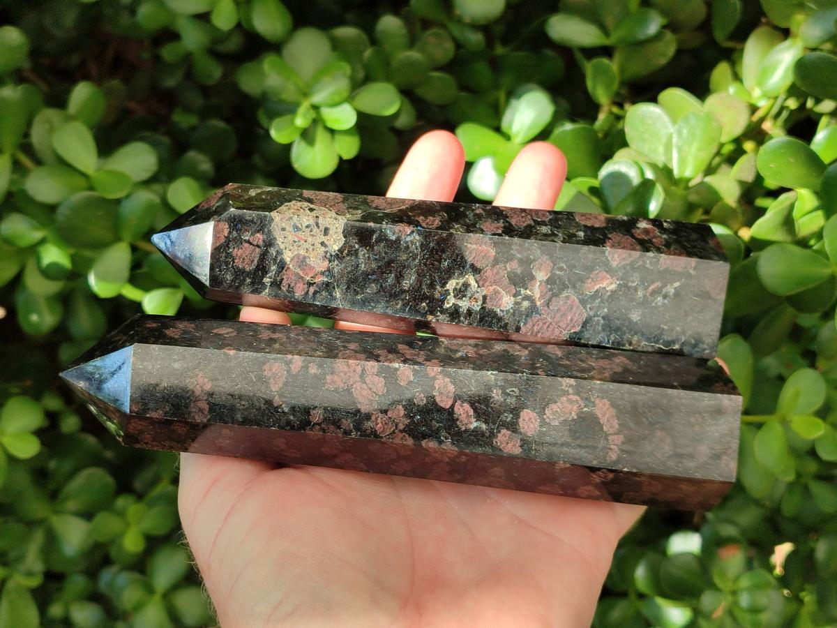 Polished Blue Speck Iolite Water Sapphire Display Crystals x 3 From Ambatofinandrahana, Madagascar