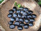Polished Black Tourmaline Galets x 70 From Madagascar
