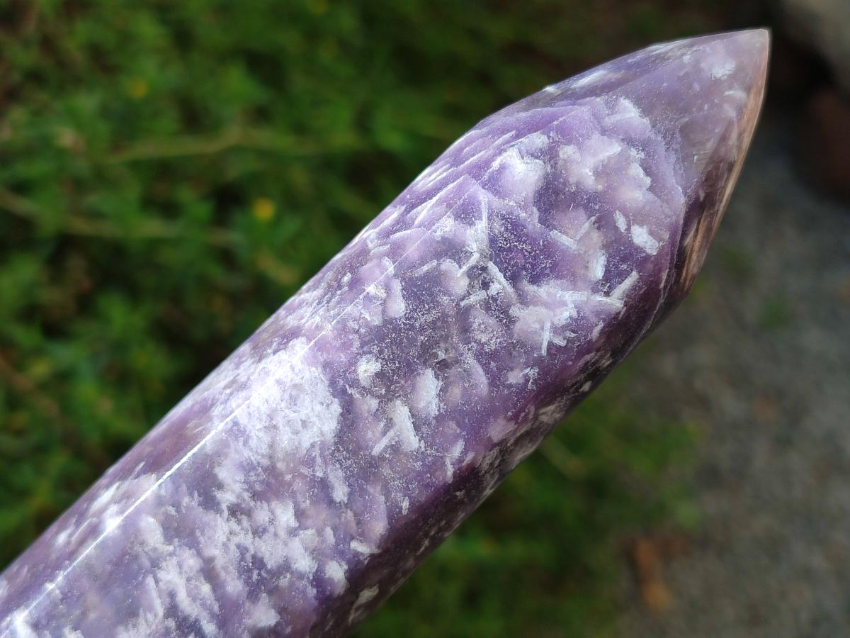 Polished Lepidolite With Pink Rubellite Tourmaline Towers x 3 From Ambatondrazaka, Madagascar