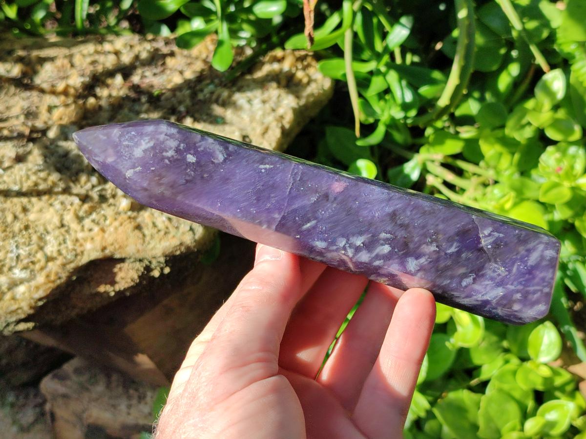 Polished Lepidolite With Pink Rubellite Tourmaline Towers x 3 From Ambatondrazaka, Madagascar
