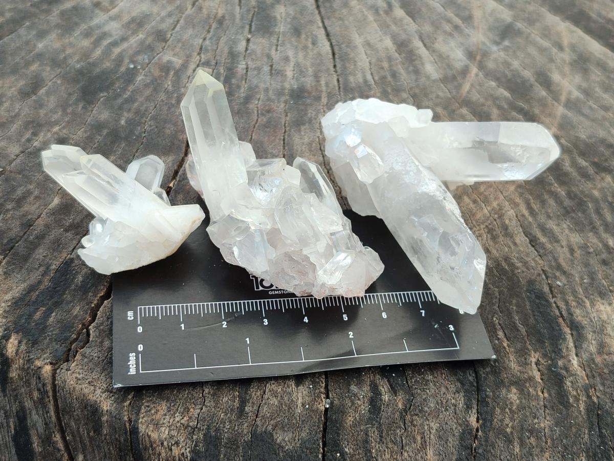 Natural Clear Quartz Clusters x 35 From Madagascar