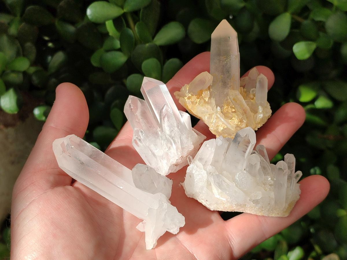 Natural Clear Quartz Clusters x 35 From Madagascar