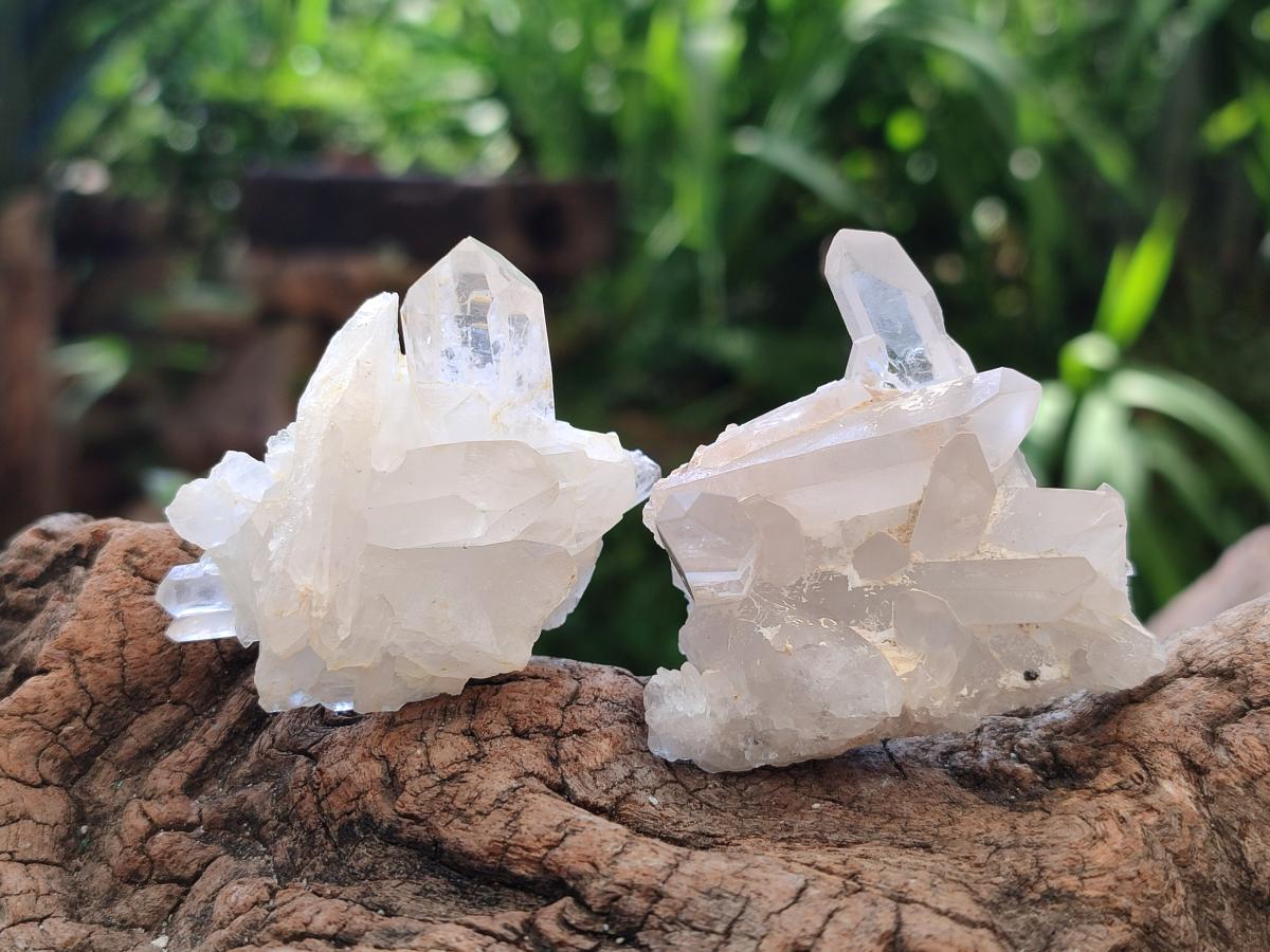 Natural Clear Quartz Clusters x 35 From Madagascar