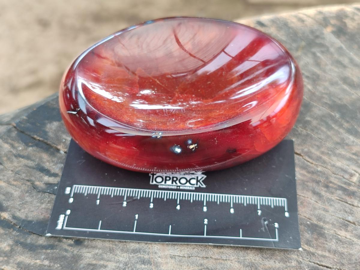 Polished Carnelian Agate Gemstone Bowl x 6 From Madagascar