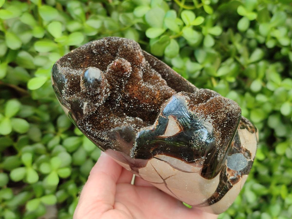 Polished Septerye Sauvage "Dragons Egg" Geode Standing Free Form x 1 From Mahajanga, Madagascar