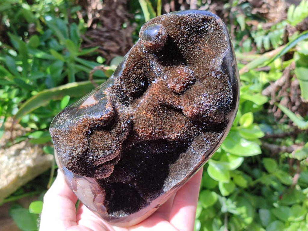 Polished Septerye Sauvage "Dragons Egg" Geode Standing Free Form x 1 From Mahajanga, Madagascar