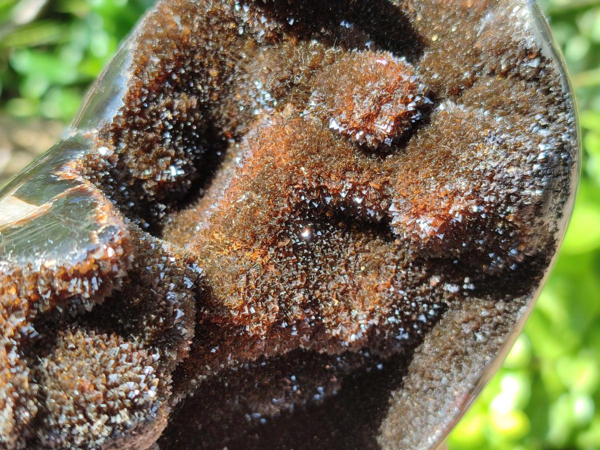 Polished Septerye Sauvage "Dragons Egg" Geode Standing Free Form x 1 From Mahajanga, Madagascar