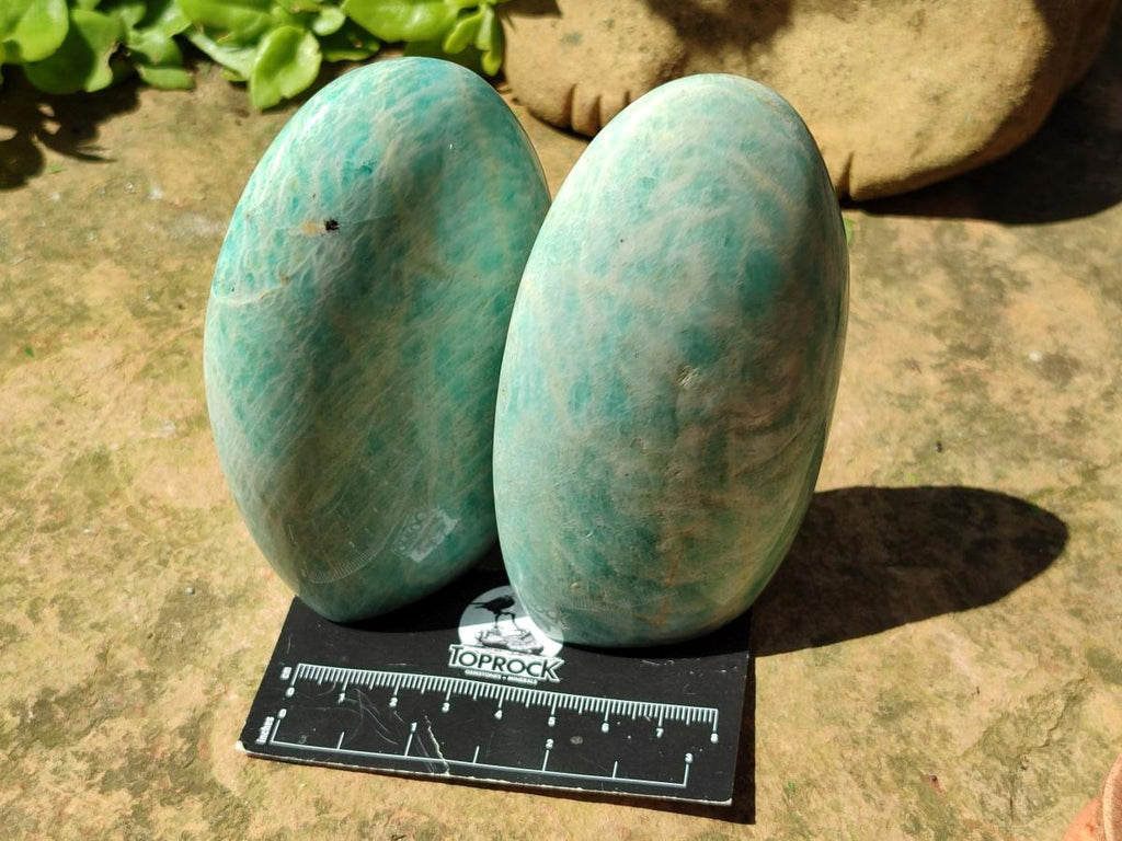 Polished Amazonite Mixed Tray x 3 From Madagascar