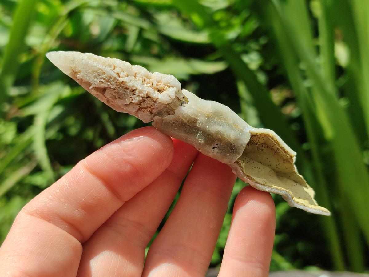 Natural Drusy Quartz Coated Spearhead Calcite Specimens x 35 From Albert's Mountain, Lesotho