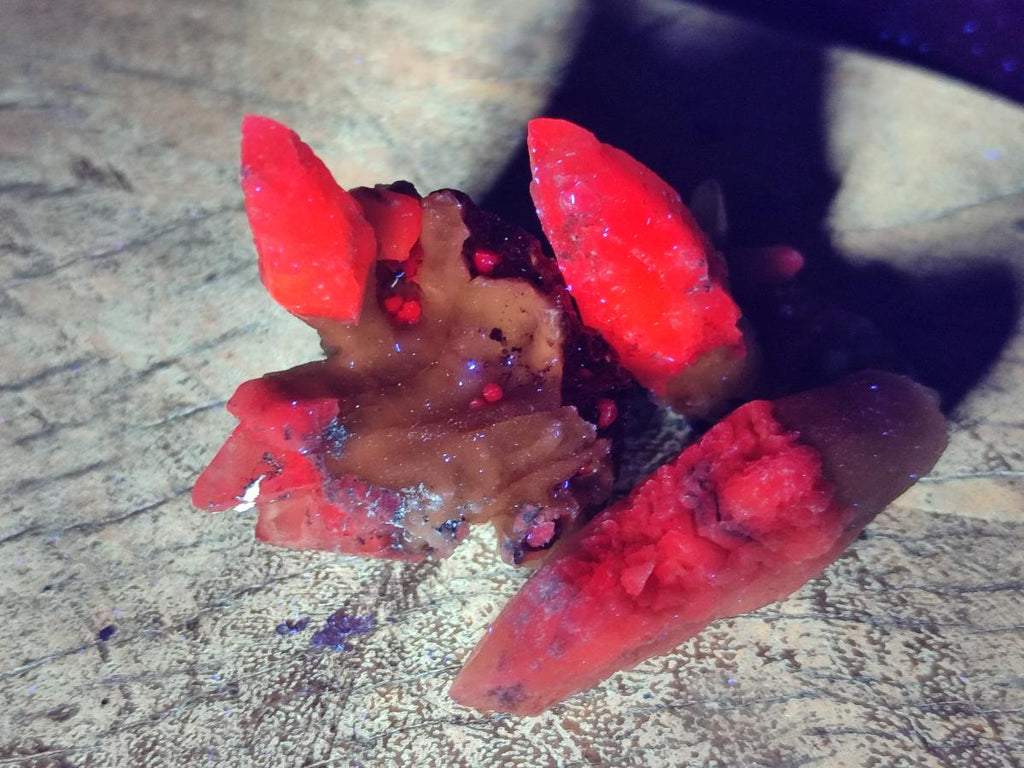 Natural Drusy Quartz Coated Spearhead Calcite Specimens x 35 From Albert's Mountain, Lesotho