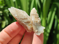 Natural Drusy Quartz Coated Spearhead Calcite Specimens x 35 From Albert's Mountain, Lesotho