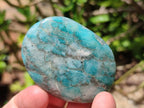 Polished Tiger Amazonite Palm Stones x 24 From Madagascar