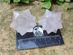 Hand Made Rose Quartz Merkabahs x 3 From Madagascar