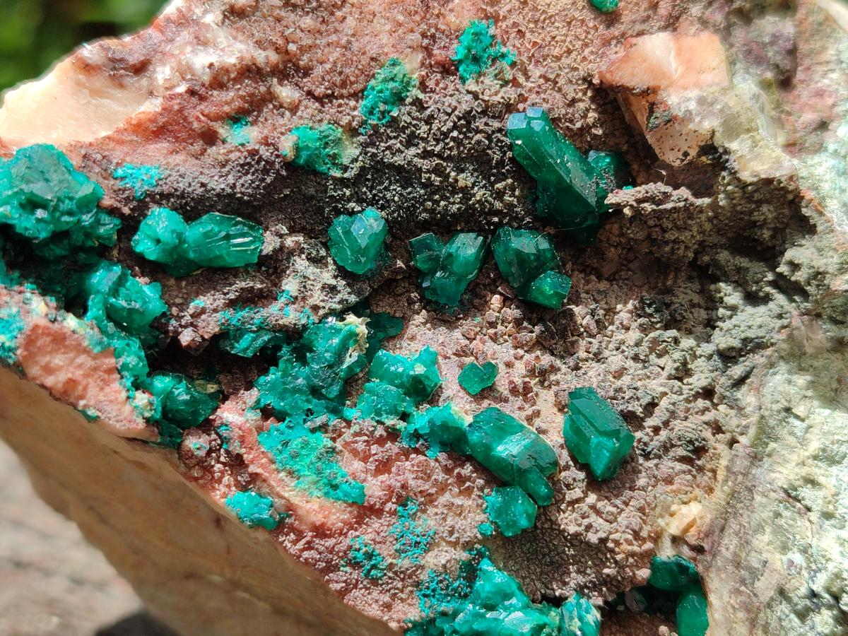 Natural Large Dioptase Specimen x 1 From Kaokoveld Namibia