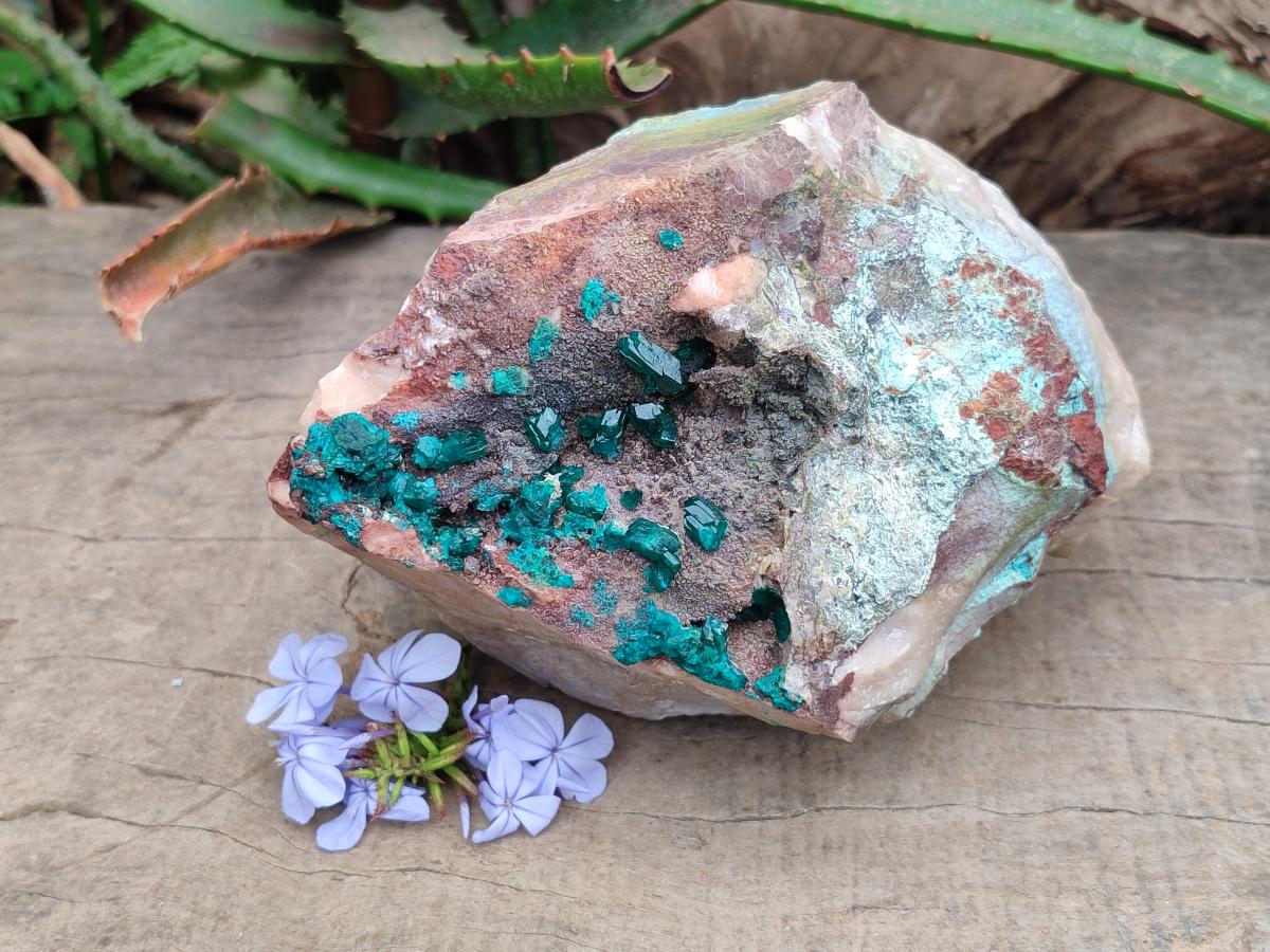 Natural Large Dioptase Specimen x 1 From Kaokoveld Namibia