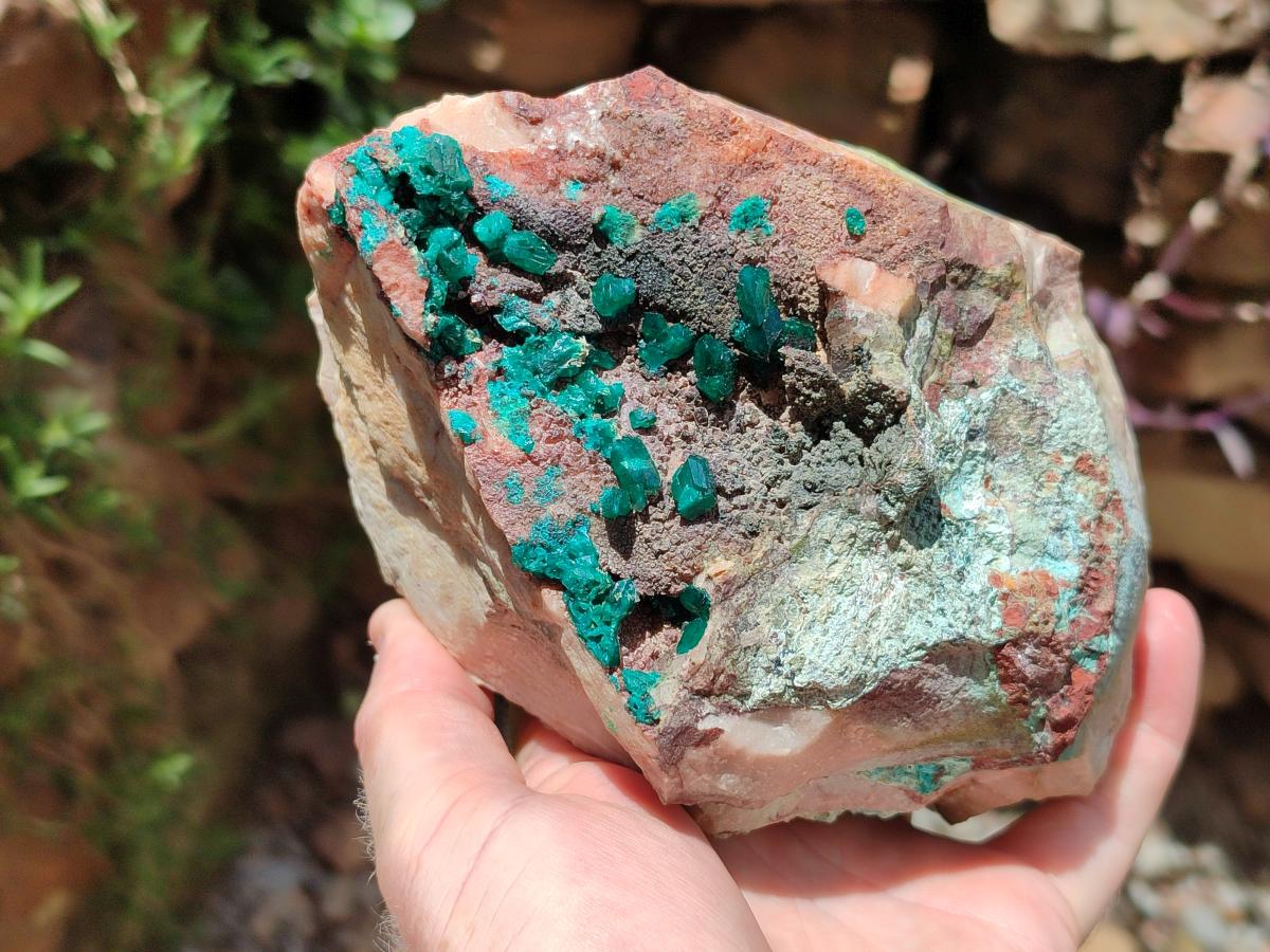 Natural Large Dioptase Specimen x 1 From Kaokoveld Namibia