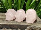 Hand Made Rose Quartz Skulls x 6 From Madagascar