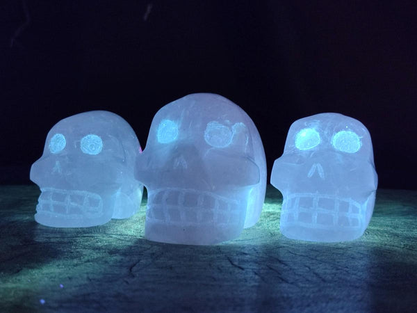 Hand Made Rose Quartz Skulls x 6 From Madagascar