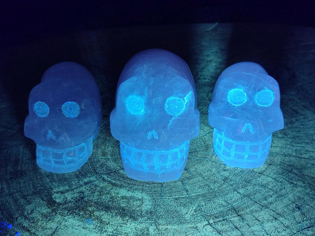 Hand Made Rose Quartz Skulls x 6 From Madagascar
