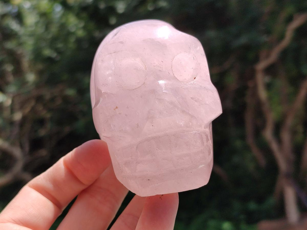 Hand Made Rose Quartz Skulls x 6 From Madagascar