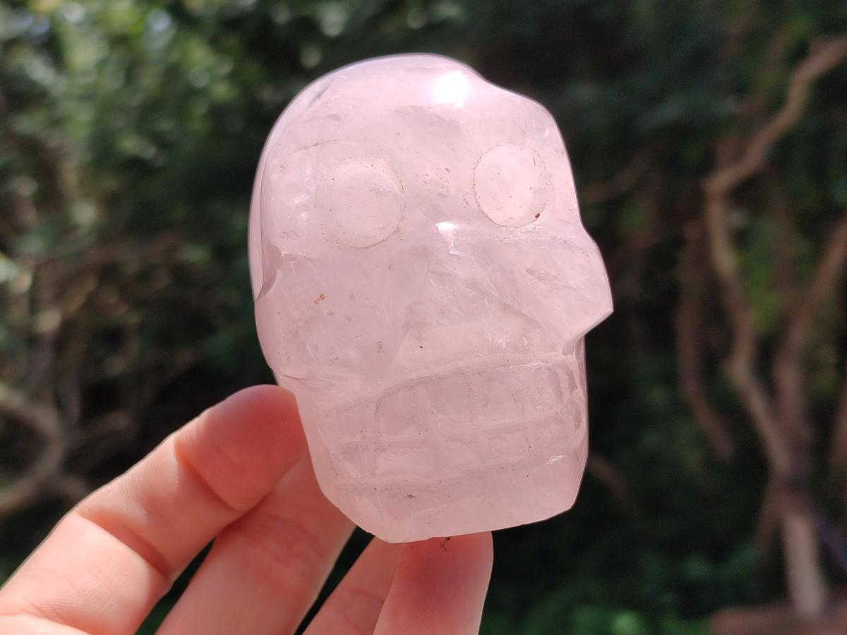 Hand Made Rose Quartz Skulls x 6 From Madagascar