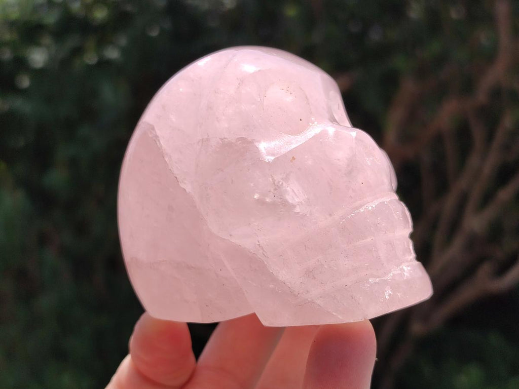 Hand Made Rose Quartz Skulls x 6 From Madagascar