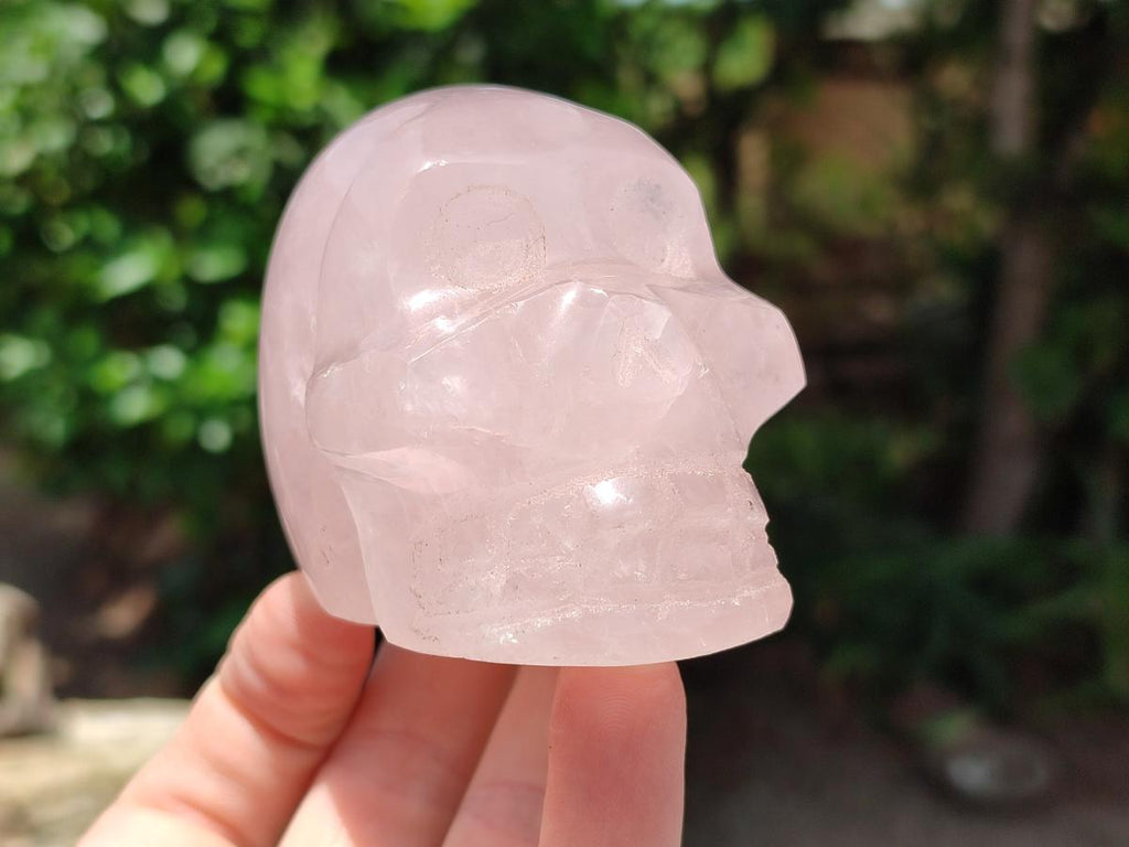 Hand Made Rose Quartz Skulls x 6 From Madagascar