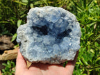 Natural Blue Celestite Specimens x 2 From Sakoany, Madagascar