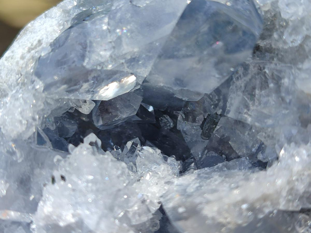 Natural Blue Celestite Specimens x 2 From Sakoany, Madagascar
