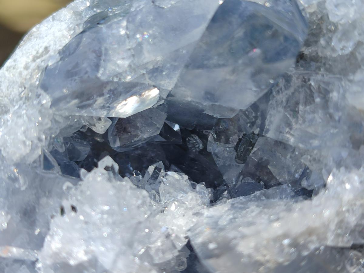 Natural Blue Celestite Specimens x 2 From Sakoany, Madagascar