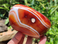 Polished Carnelian Agate Gemstone Bowls x 2 From Madagascar
