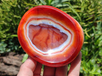Polished Carnelian Agate Gemstone Bowls x 2 From Madagascar