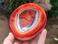 Polished Carnelian Agate Gemstone Bowls x 2 From Madagascar