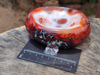 Polished Carnelian Agate Gemstone Bowls x 2 From Madagascar