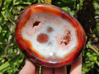 Polished Carnelian Agate Gemstone Bowls x 2 From Madagascar
