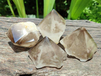 Polished Smokey Quartz Crystal Terminations x 20 From Madagascar