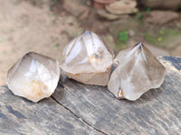 Polished Smokey Quartz Crystal Terminations x 20 From Madagascar