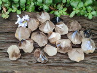 Polished Smokey Quartz Crystal Terminations x 20 From Madagascar