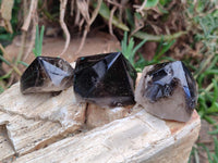 Polished Smokey Quartz Crystal Terminations x 20 From Madagascar