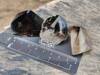 Polished Smokey Quartz Crystal Terminations x 20 From Madagascar