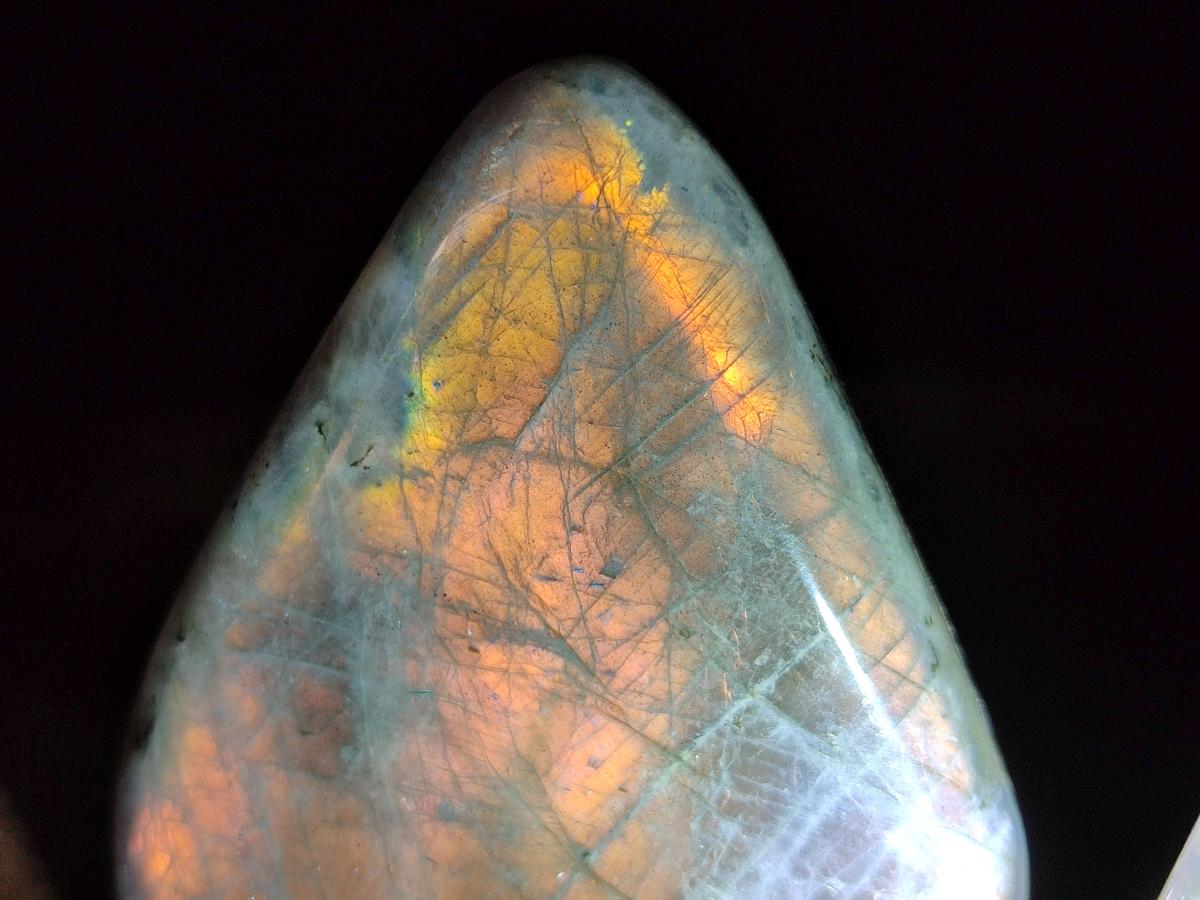 Polished Rare Purple Sunset Flash Labradorite Standing Free Forms x 4 From Madagascar