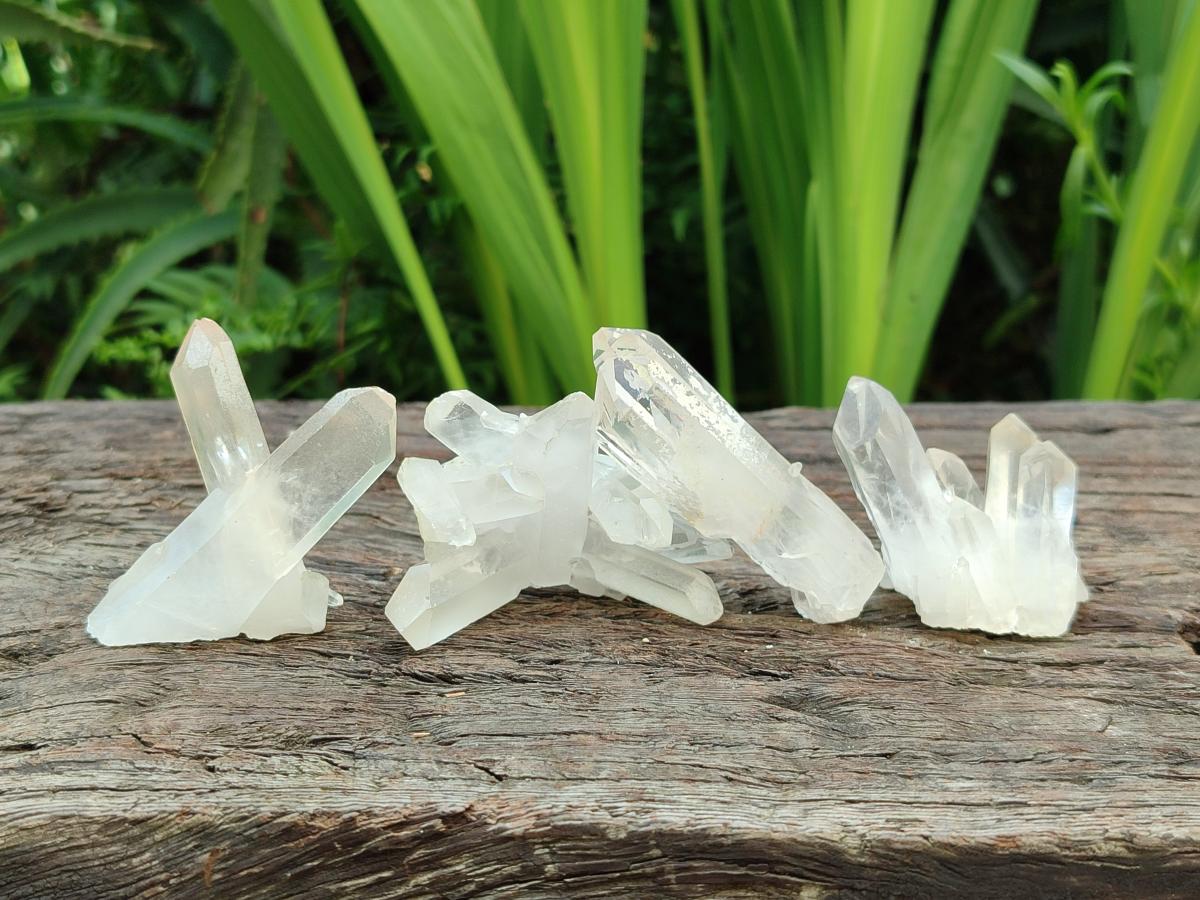 Natural Clear Quartz Clusters x 35 From Madagascar