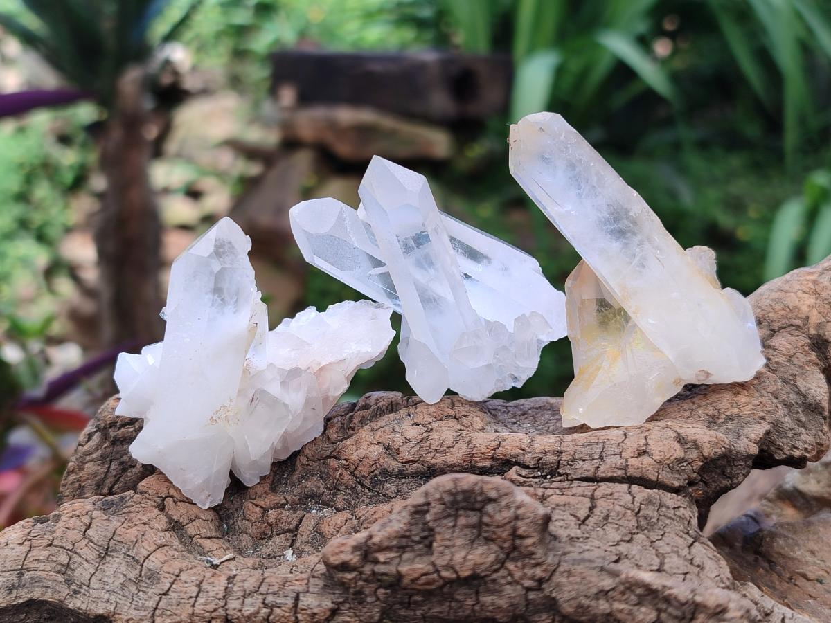 Natural Clear Quartz Clusters x 35 From Madagascar