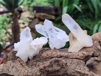Natural Clear Quartz Clusters x 35 From Madagascar