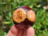 Polished Mini Carnelian Agate Gemstone Spheres x 8 From Madagascar