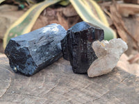 Natural Schorl Black Tourmaline Specimens x 6 From Erongo, Namibia