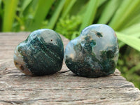 Polished Ocean Jasper Hearts x 12 From Northwest Coast, Madagascar